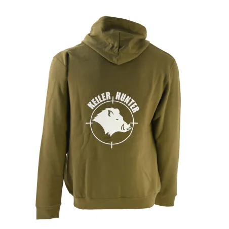 Sweat Keiler Hunter kaki 50% coton 50% logo 1