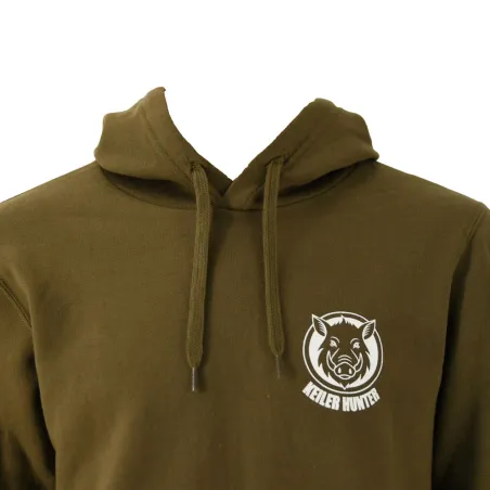 Sweat Keiler Hunter kaki 50% coton 280g/m² logo 3 Sweat Keiler Hunter kaki 50% coton 280g/m² logo 3