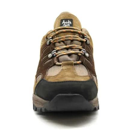 Chaussures Ayoka Mire marron kaki cuir toile randonnée Chaussures Ayoka Mire marron kaki cuir toile randonnée