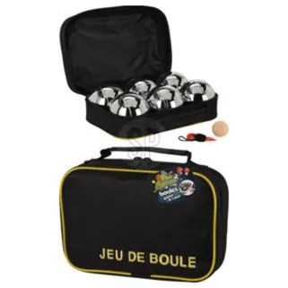 Jeu de pétanque 6 boules acier – Set complet avec but et sac