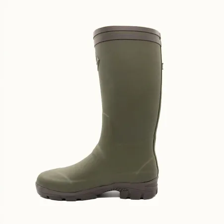 Bottes de chasse Alaska soufflet Zip caoutchouc kaki 39 à 47 Bottes de chasse Alaska soufflet Zip caoutchouc kaki 39 à 47