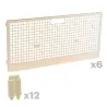 Kit 6 panneaux + 12 charnières pour parc à poussins modulable Kit 6 panneaux + 12 charnières pour parc à poussins modulable
