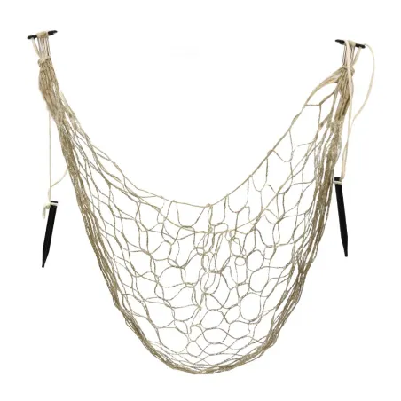 Bourse à lapin en lin dimensions 120 cm avec piquets de fixation