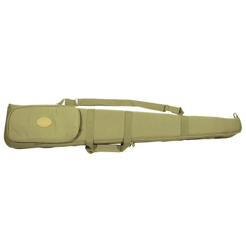 Fourreau double carabine 117 cm – toile verte robuste avec bretelle Fourreau double carabine 117 cm – toile verte robuste avec bretelle