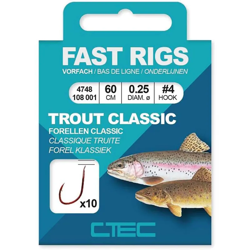 Hameçons montés C-TEC Fast Rigs Trout n°10 – lot de 10 Hameçons montés C-TEC Fast Rigs Trout n°10 – lot de 10