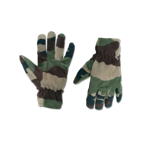 Gants polaires légers élastique fibre polaire polyester camo Gants polaires légers élastique fibre polaire polyester camo