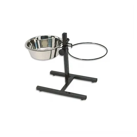 Mangeoire chien sur pied réglable 43 cm + 2 gamelles 2800 ml