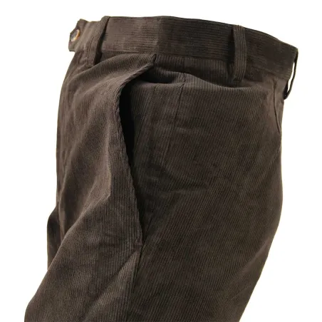 Pantalon marron Calvados côtelé extensible T38 À 60 Pantalon marron Calvados côtelé extensible T38 À 60
