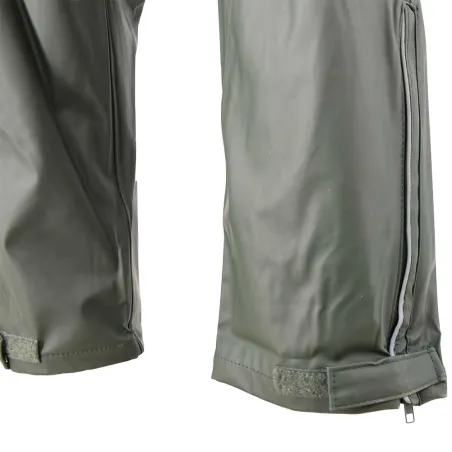 Pantalon de pluie Tonerre imperméable polyuréthane pvc kaki foncé Pantalon de pluie Tonerre imperméable polyuréthane pvc kaki foncé