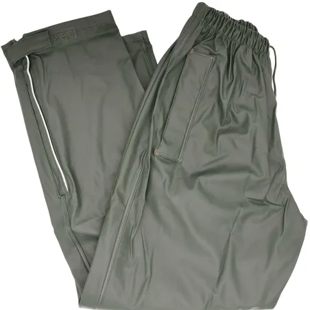 Pantalon de pluie Tonerre imperméable polyuréthane pvc kaki foncé Pantalon de pluie Tonerre imperméable polyuréthane pvc kaki foncé