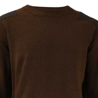 Pull chasse commando acrylique marron M à 3XL