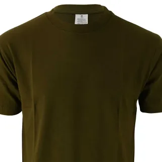 T-shirt manches courtes coupe droite 100% coton kaki S à 3XL