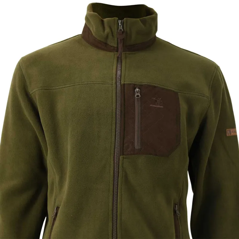 Blouson Polaire Brodé polyester kaki taille M à 4XL Blouson Polaire Brodé polyester kaki taille M à 4XL