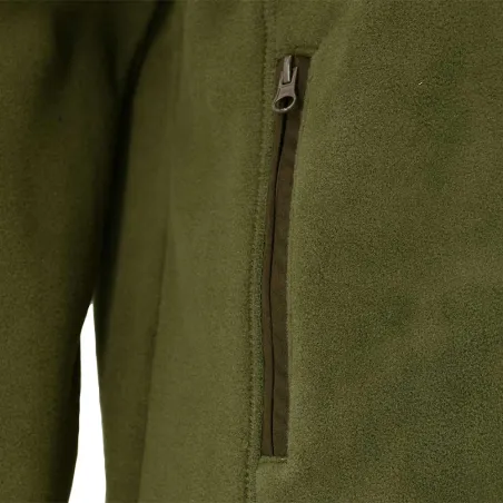 Blouson Polaire Brodé polyester kaki taille M à 4XL Blouson Polaire Brodé polyester kaki taille M à 4XL