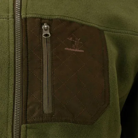 Blouson Polaire Brodé polyester kaki taille M à 4XL Blouson Polaire Brodé polyester kaki taille M à 4XL