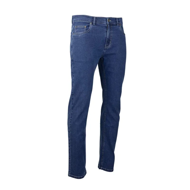 Jeans coupe droite Andrew 5 poches coton bleu moyen 40 à 54 Jeans coupe droite Andrew 5 poches coton bleu moyen 40 à 54