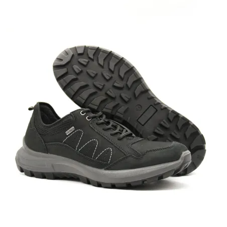 Chaussures basses Ayoka Dick noires cuir imperméable confort Chaussures basses Ayoka Dick noires cuir imperméable confort