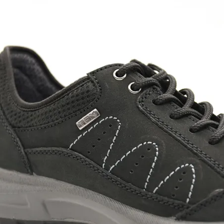 Chaussures basses Ayoka Dick noires cuir imperméable confort Chaussures basses Ayoka Dick noires cuir imperméable confort