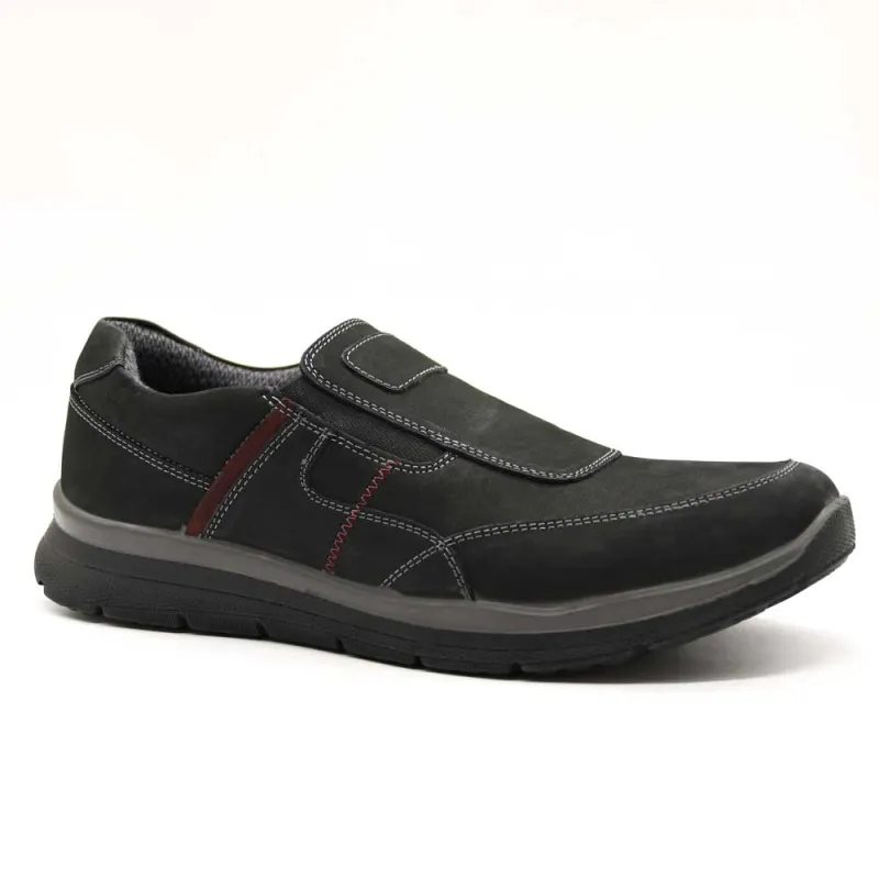 Chaussures Ayoka Drill noires sans lacets cuir imperméable Chaussures Ayoka Drill noires sans lacets cuir imperméable