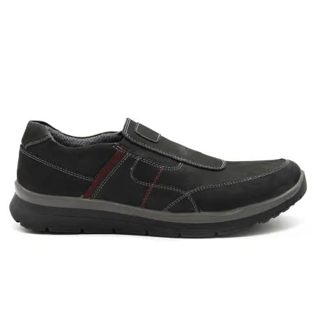 Chaussures Ayoka Drill noires sans lacets cuir imperméable Chaussures Ayoka Drill noires sans lacets cuir imperméable