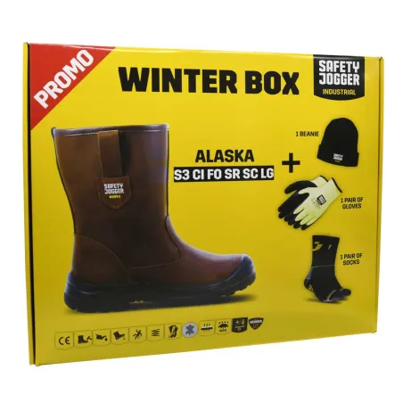 Pack bottes sécurité Alask S3 marron acier cuir antistatique Pack bottes sécurité Alask S3 marron acier cuir antistatique