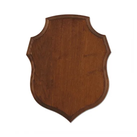 Écusson chasse trophée chêne ciré 2 tailles