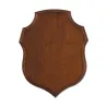 Écusson chasse trophée chêne ciré 2 tailles