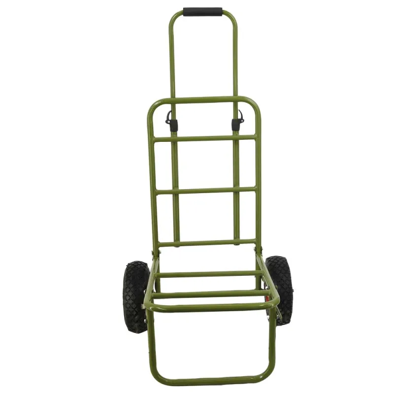 Chariot de transport pliable acier roues gonflables