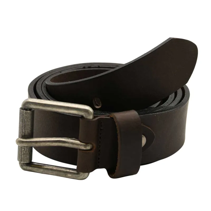 Ceinturon cuir Buffle Boucle Rouleau Marron 120 cm