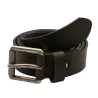 Ceinturon cuir Buffle Boucle Rouleau Marron 120 cm