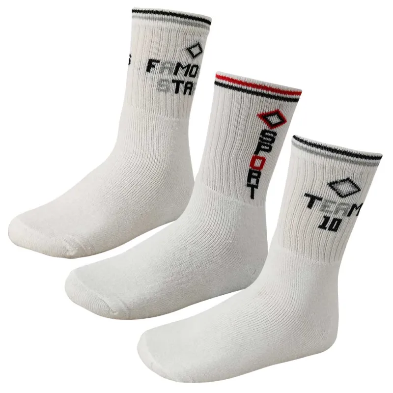 Chaussettes basses blanches unies avec bande marine imprimé sur la