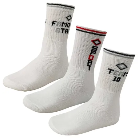 Lot de 3 paires de chaussettes sport coton blanches