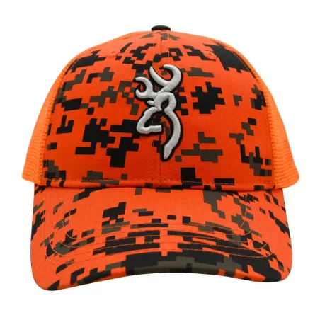 Casquette chasse digi blaze coton polyester orange noir