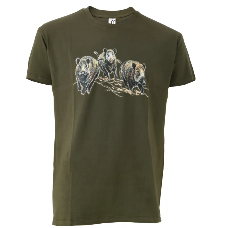 T-shirt kaki sangliers Bartavel®