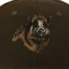 Casquette confort brodé sanglier tissu respirant marron Casquette confort brodé sanglier tissu respirant marron