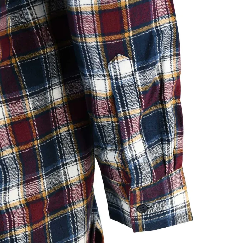 Tom Rusborg Chemise en flanelle à carreaux en coton - rouge