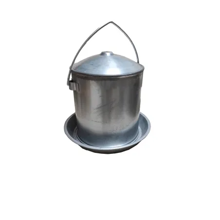 Abreuvoir Poules à Double Parois en Tôle Galvanisée de 4 à 12 L