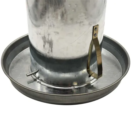 Abreuvoir Poules à Double Parois en Tôle Galvanisée de 4 à 12 L