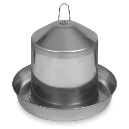 Abreuvoir Poules à Double Parois en Tôle Galvanisée de 4 à 12 L