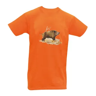 Tee-shirt Orange Sanglier Solitaire Bartavel®