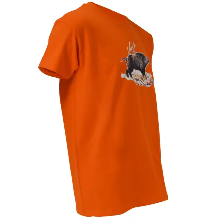 Tee-shirt Orange Sanglier Solitaire Bartavel® Tee-shirt Orange Sanglier Solitaire Bartavel®