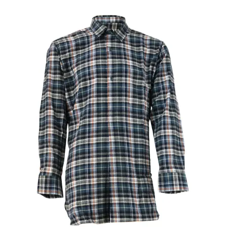 Chemise Tanouk flanelle 100% coton bleu marine S à 4XL