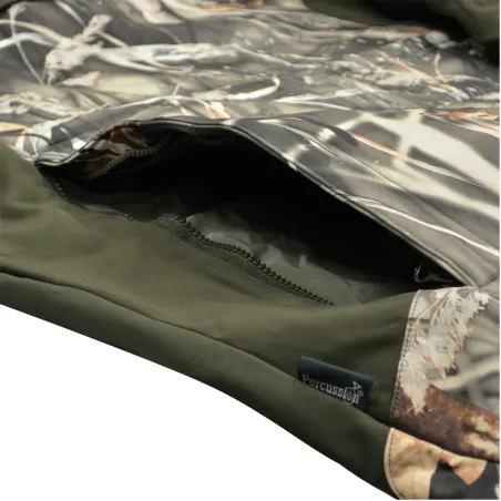 Blouson chasse softshell 4 poches polyester camo kaki S à 3XL Blouson chasse softshell 4 poches polyester camo kaki S à 3XL