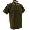 Polo brodé sanglier manches courtes coton piqué kaki S à 3XL Polo brodé sanglier manches courtes coton piqué kaki S à 3XL