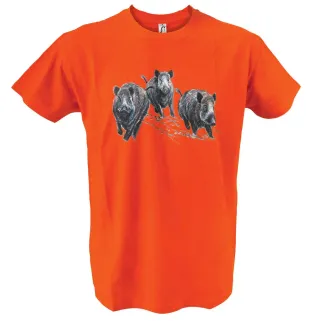 T-shirt orange sangliers Bartavel®