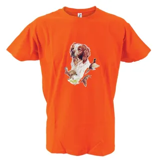 T-shirt orange épagneul Bartavel®