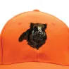 Casquette confort brodé sanglier tissu respirant orange Casquette confort brodé sanglier tissu respirant orange