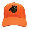 Casquette confort brodé sanglier tissu respirant orange Casquette confort brodé sanglier tissu respirant orange