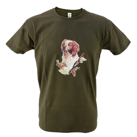 T-shirt kaki épagneul Bartavel®