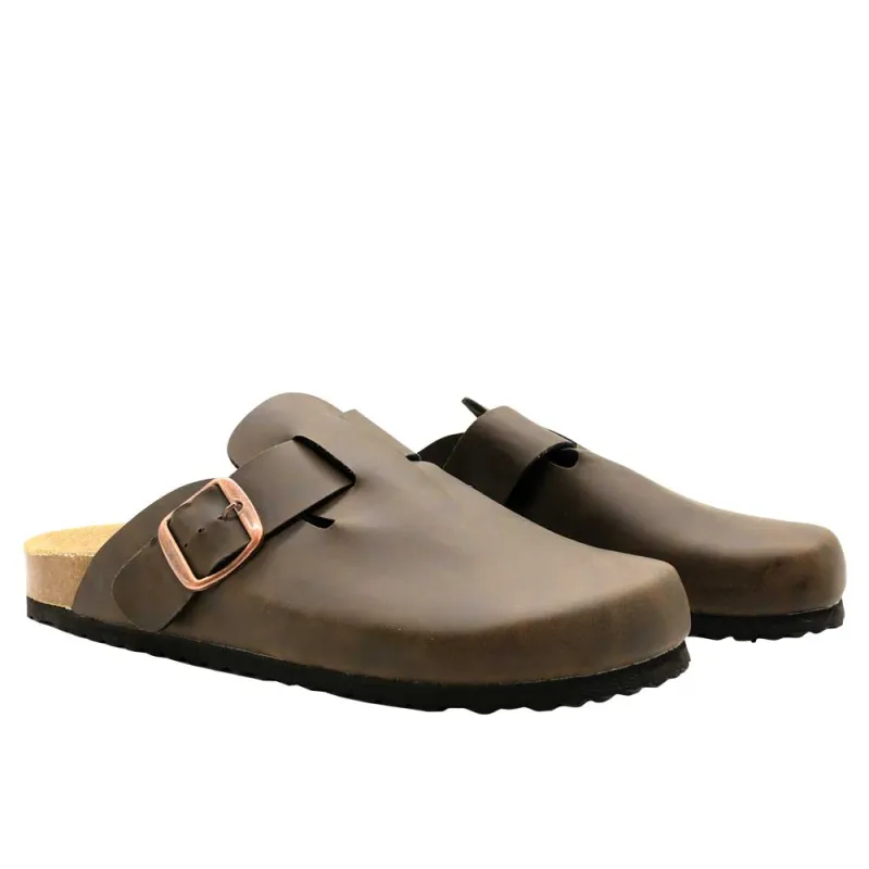 Sabots ouverts Pinosol confort synthéthique effet cuir marron 41 à 46 Sabots ouverts Pinosol confort synthéthique effet cuir marron 41 à 46